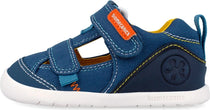 Biomecanics sandale baieti Barefoot din panza canvas 19-26 Pique Petrol