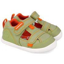 Biomecanics sandale baieti Barefoot din panza canvas 19-26 Pique Verde
