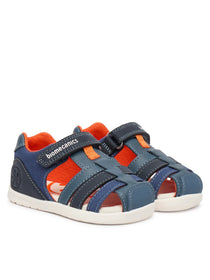 Biomecanics sandale baieti Barefoot Primii Pasi cu varf protejat 19-26 Sauvage Petrol