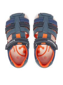 Biomecanics sandale baieti Barefoot Primii Pasi cu varf protejat 19-26 Sauvage Petrol