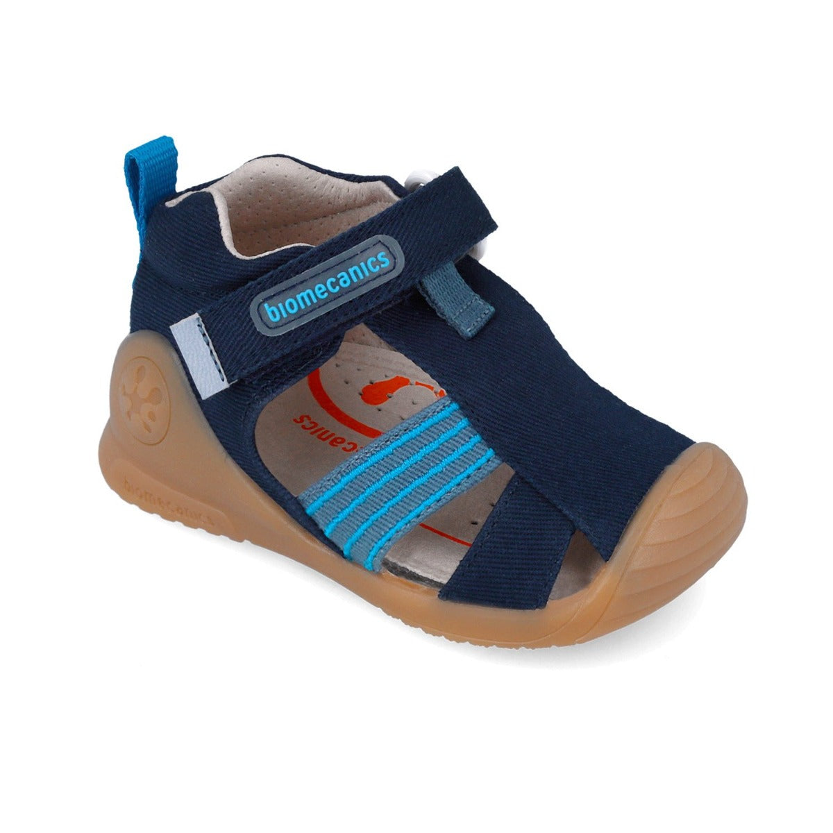 Biomecanics sandale baieti din panza 18-24 Gabardina Azul Marino