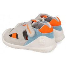 Biomecanics sandale baieti Barefoot First Steps din panza canvas 18-24 Pique Beige Claro Y Arangia