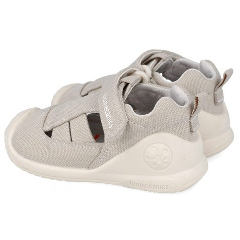 Biomecanics sandale baieti din panza canvas 18-24 Pique Beige Claro