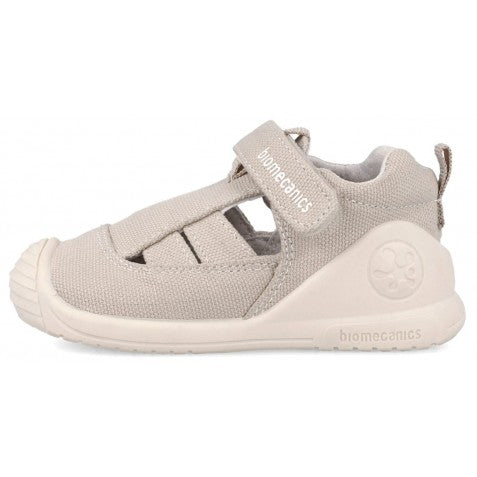 Biomecanics sandale baieti din panza canvas 18-24 Pique Beige Claro