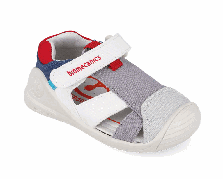 Biomecanics sandale baieti din panza canvas 18-24 Pique Gris Imagine principală a produsului