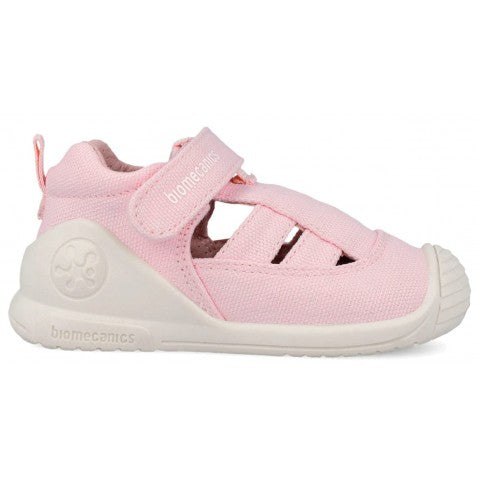 Biomecanics sandale fete din panza canvas 18-24 Pique Rosa simplu