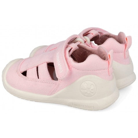 Biomecanics sandale fete din panza canvas 18-24 Pique Rosa simplu