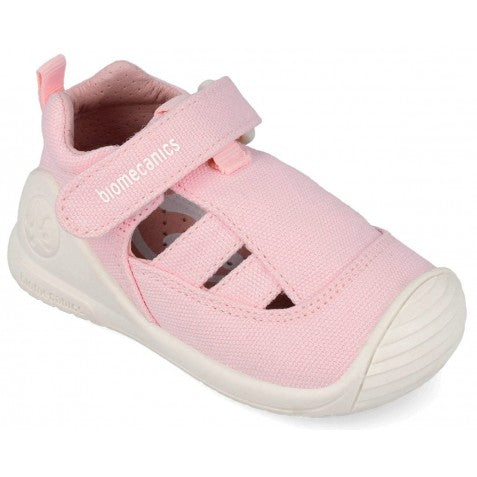Biomecanics sandale fete din panza canvas 18-24 Pique Rosa simplu