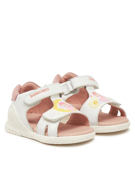 Biomecanics sandale fete 19-25 Napa Blanco cu printesa