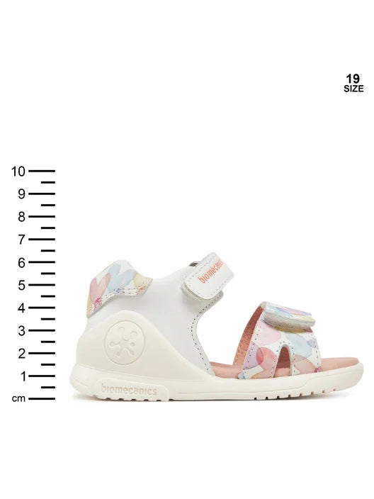 Biomecanics sandale fete 19-25 Nappa Blanco cu inimioare