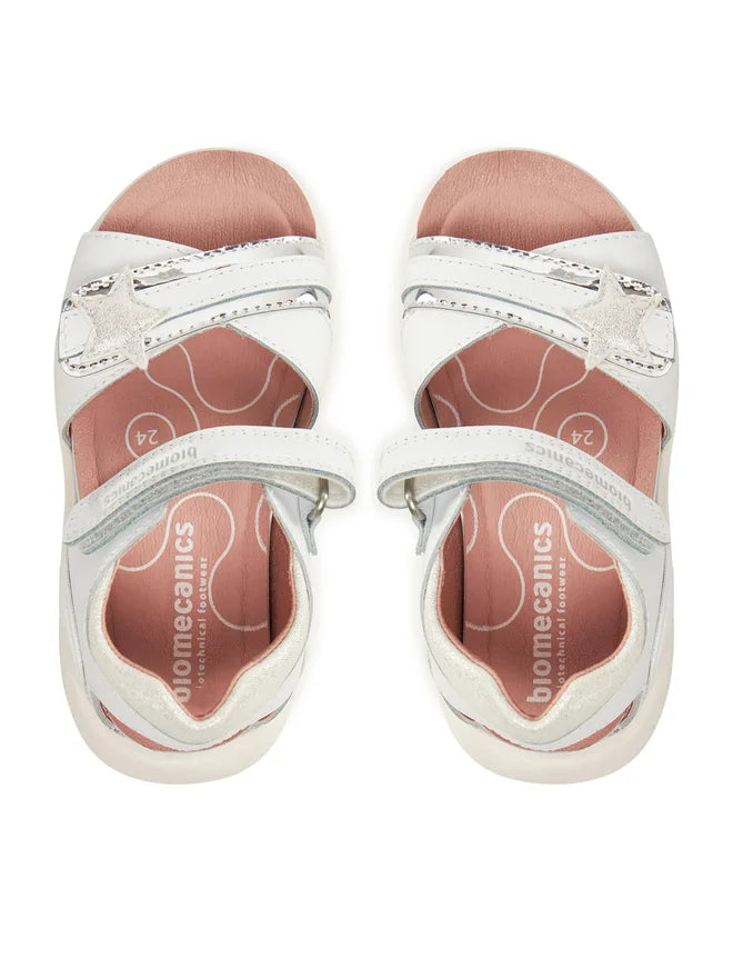 Biomecanics sandale fete 25-27 Napa Blanco cu stea