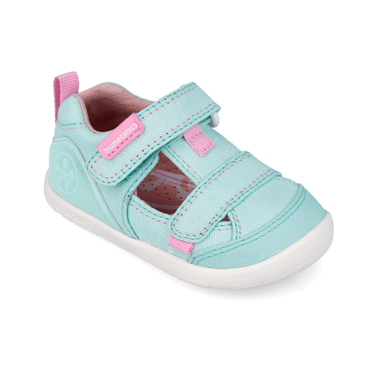 Biomecanics sandale fete Barefoot din panza canvas 20-26 Pique Sky