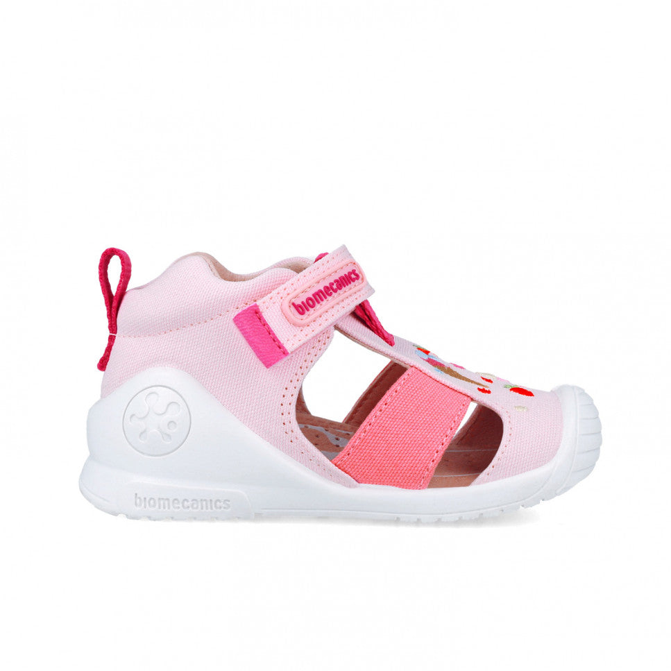 Biomecanics sandale fete din panza 18-24 Pique Rosa cu inghetata Imagine secundară a produsului