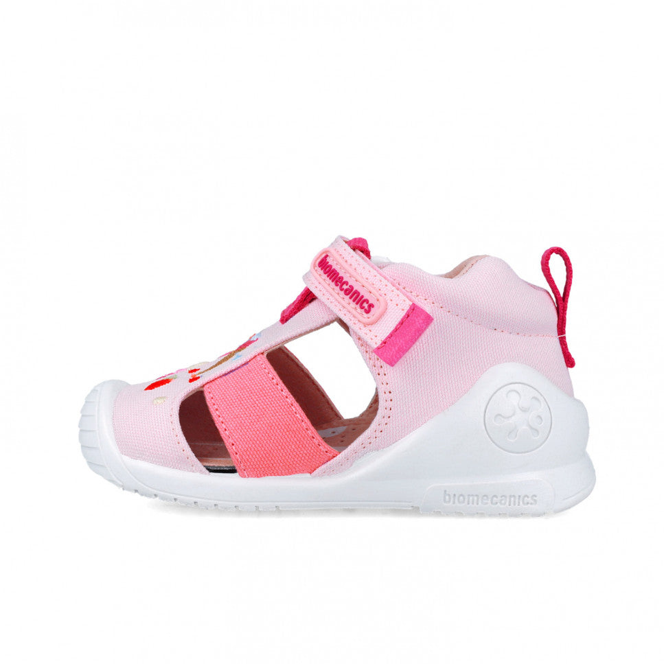 Biomecanics sandale fete din panza 18-24 Pique Rosa cu inghetata