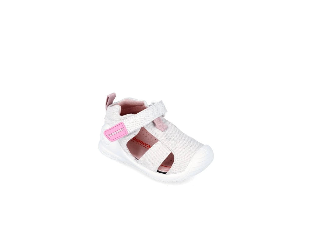 Biomecanics sandale fete din panza 18-24 Metalizado Blanco Imagine secundară a produsului