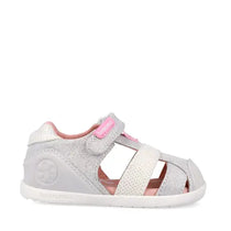 Biomecanics sandale fete din panza BAREFOOT 19-26 Pique Blanco