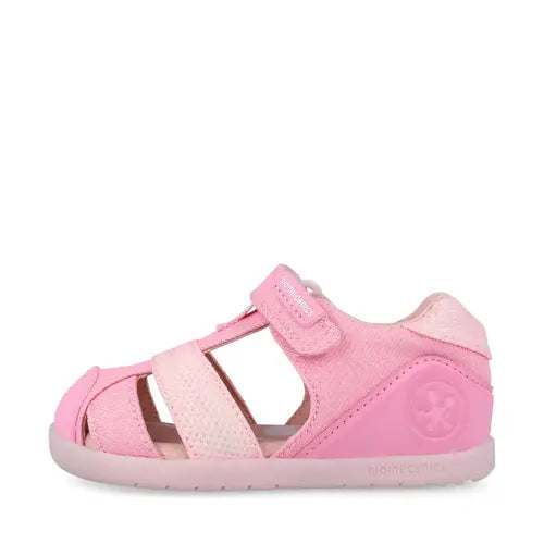 Biomecanics sandale fete din panza BAREFOOT 19-26 Pique Rosa Imagine secundară a produsului