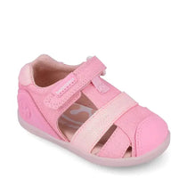 Biomecanics sandale fete din panza BAREFOOT 19-26 Pique Rosa