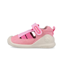 Biomecanics sandale fete din panza canvas 18-24 Lurex Rosa