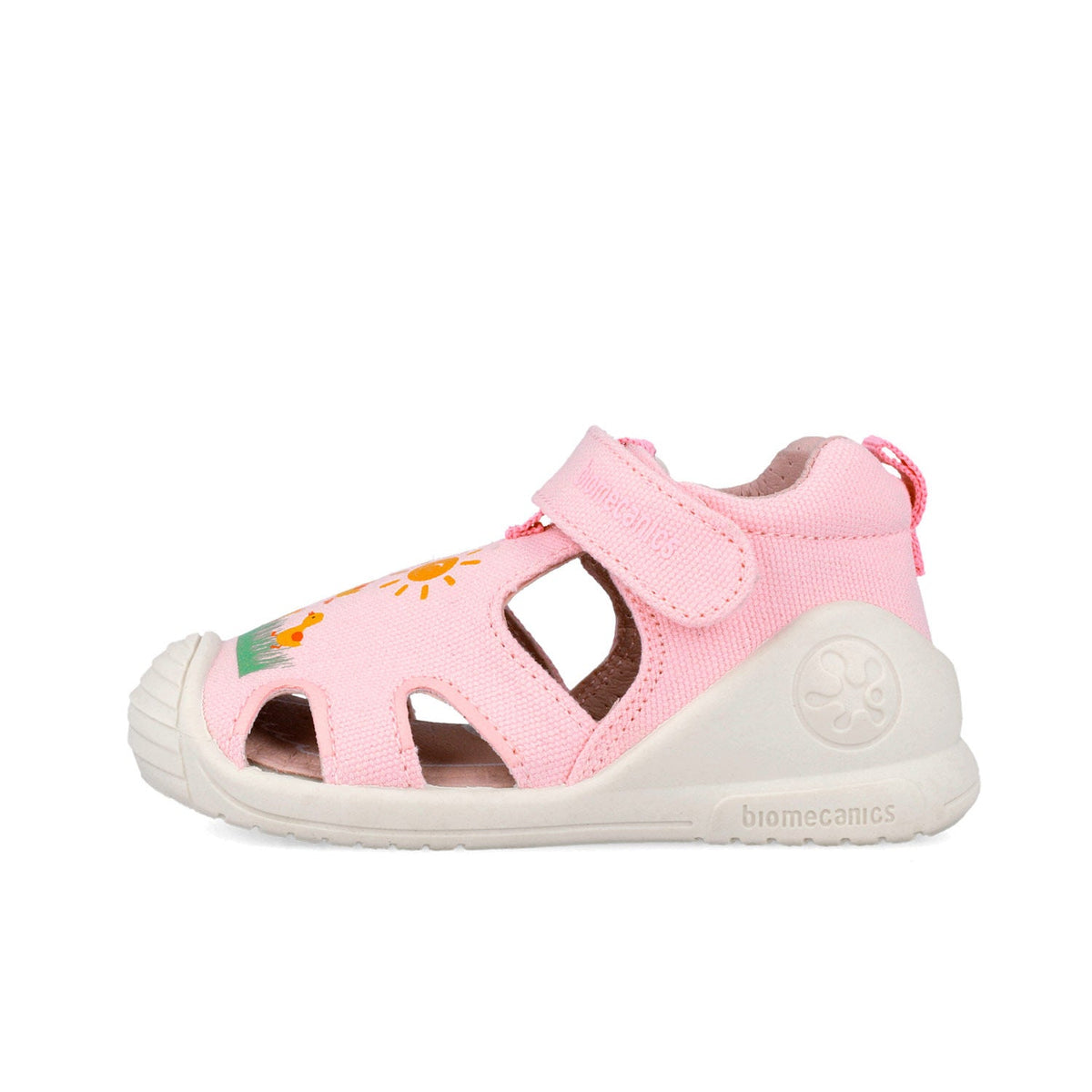 Biomecanics sandale fete din panza canvas 18-24 Pique rosa cu gasca