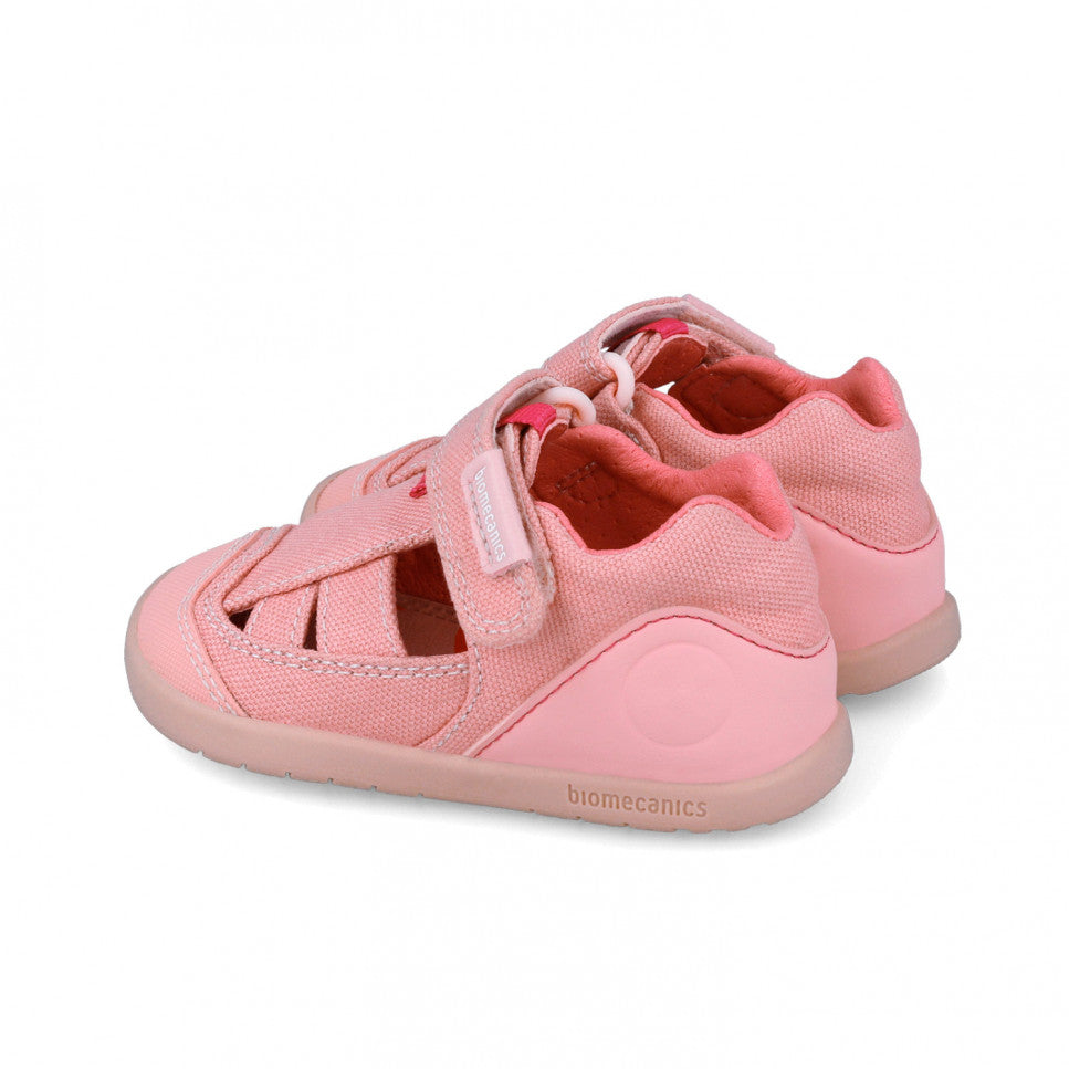 Biomecanics sandale fete din panza Primii Pasi 24-26 Pique Rose