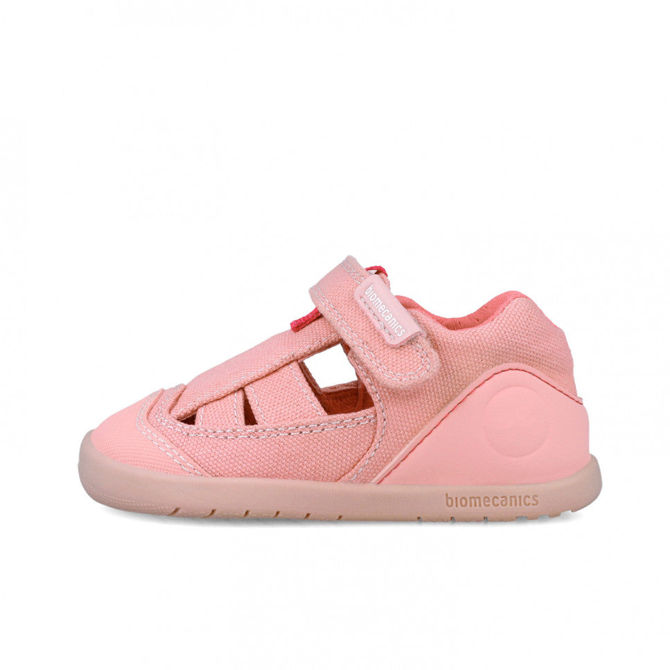 Biomecanics sandale fete din panza Primii Pasi 24-26 Pique Rose
