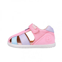 Biomecanics sandale fete din panza Primii Pasi 19-24 Lurex Lila