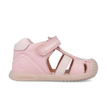 Biomecanics sandale fete Primii pasi 18-24 Sauvage Rosa cu pasari