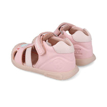 Biomecanics sandale fete Primii pasi 18-24 Sauvage Rosa cu pasari