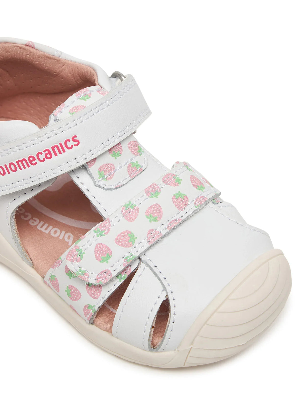 Biomecanics sandale fete Primii Pasi 18-25 Napa Blanco cu capsune
