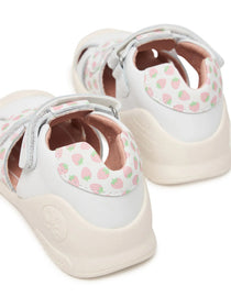 Biomecanics sandale fete Primii Pasi 18-25 Napa Blanco cu capsune