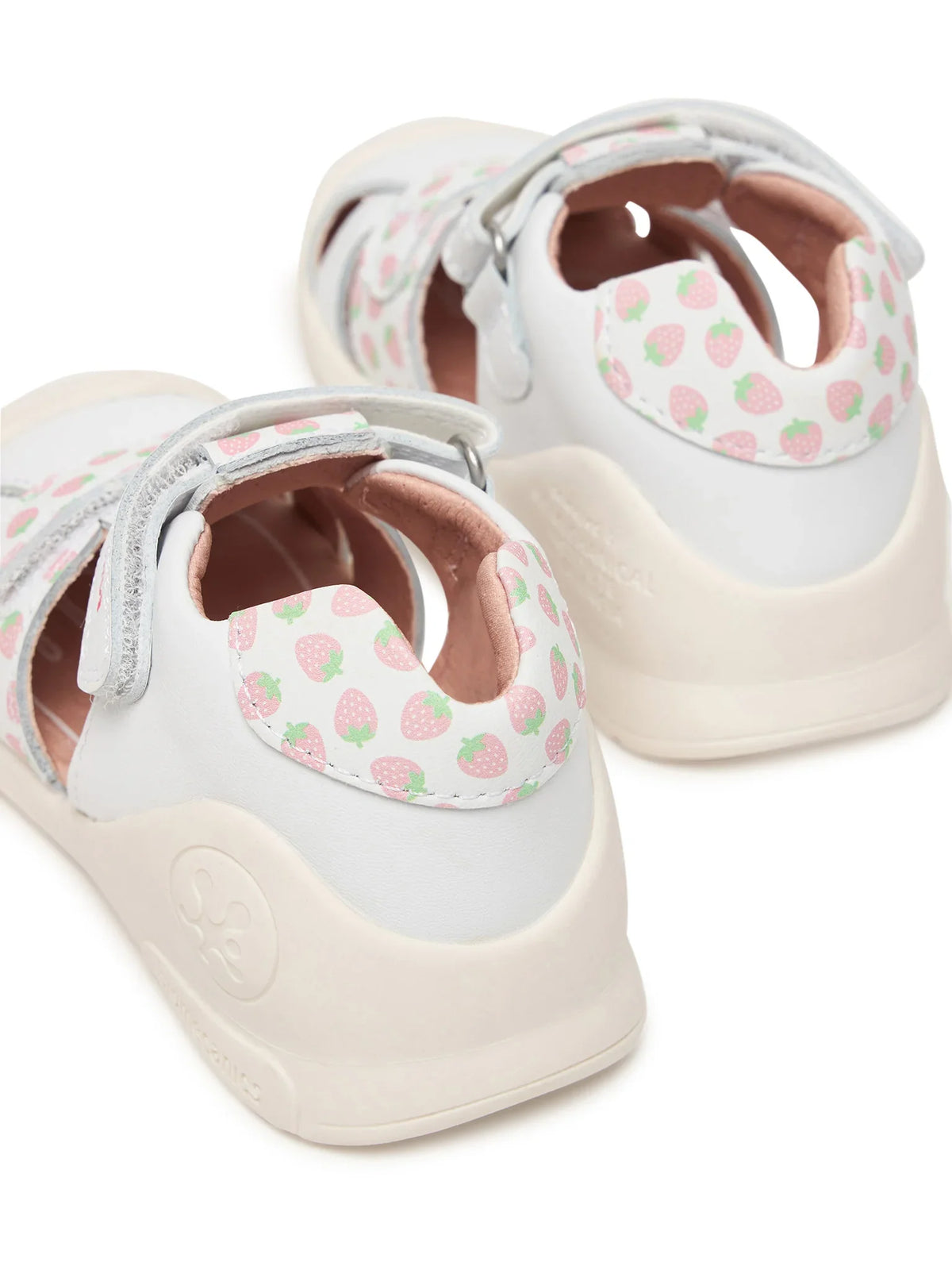 Biomecanics sandale fete Primii Pasi 18-25 Napa Blanco cu capsune