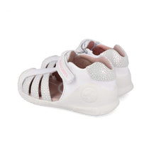Biomecanics sandale fete Primii Pasi 18-25 Napa Blanco cu picatele