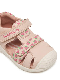 Biomecanics sandale fete Primii Pasi 18-25 Sauvage Cotton cu capsune