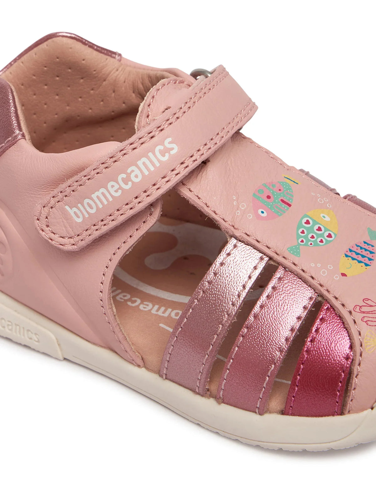 Biomecanics sandale fete Primii Pasi 18-25 Sauvage Rosa cu pestisori