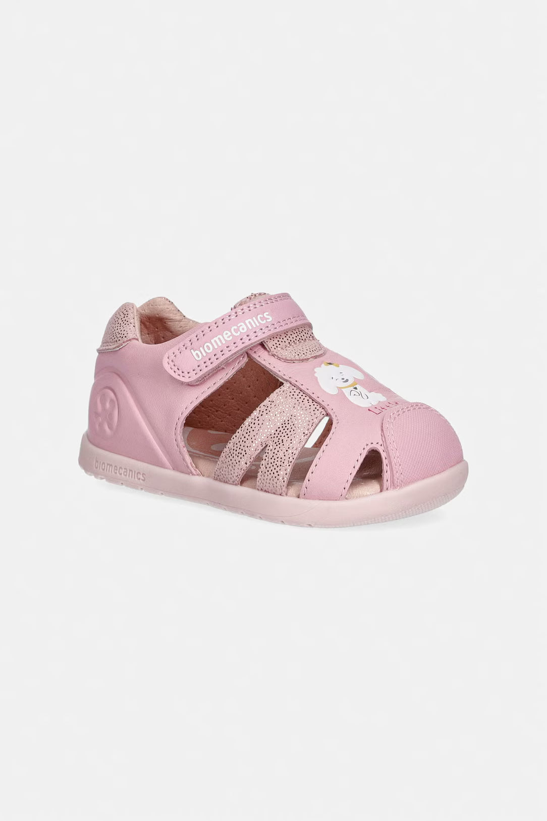 Biomecanics sandale fete Barefoot Primii Pasi cu varf protejat 19-26 Sauvage Candy cu catel