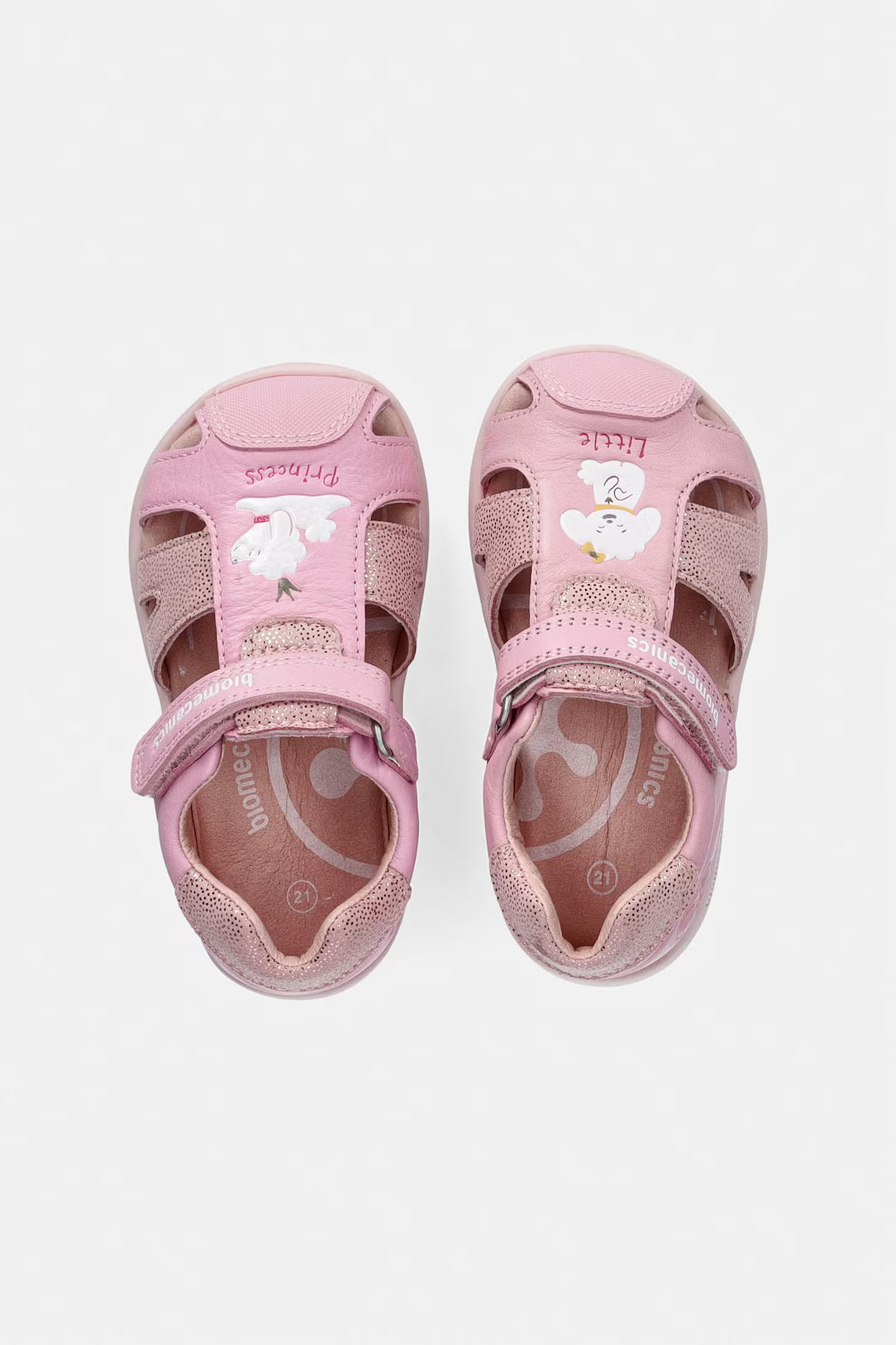 Biomecanics sandale fete Barefoot Primii Pasi cu varf protejat 19-26 Sauvage Candy cu catel