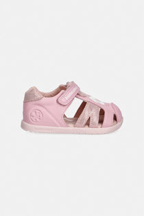 Biomecanics sandale fete Barefoot Primii Pasi cu varf protejat 19-26 Sauvage Candy cu catel