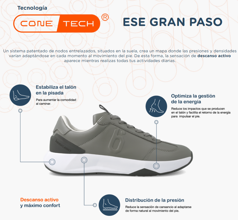 Biomecanics pantofi baieti sport Cone-Tech 40-45 Napa Gris