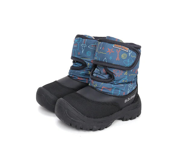 D.D.Step cizme baieti Aqua-Tex captusite 28-33 Royal Blue Imagine principală a produsului