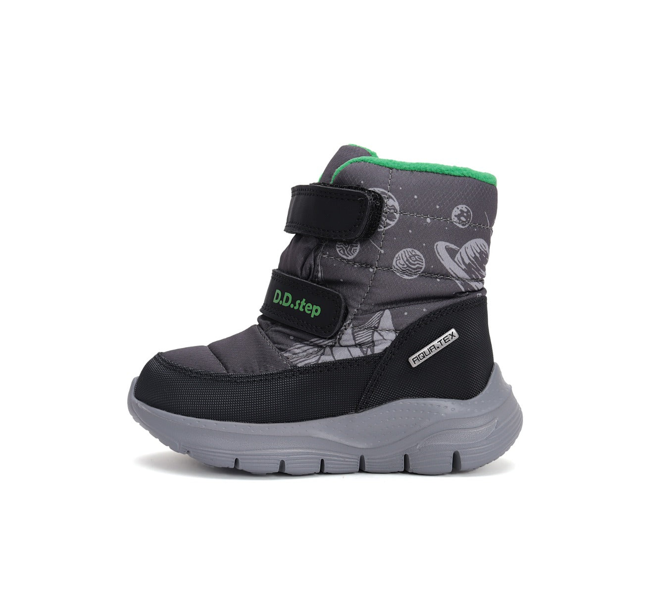 D.D.Step cizme baieti Aqua-Tex captusite 30-35 Dark Grey Space Imagine secundară a produsului