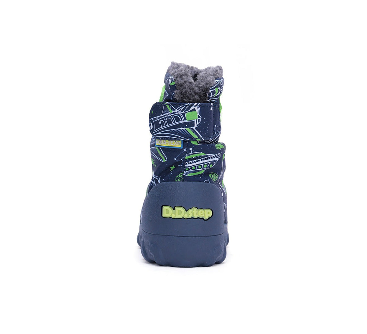 D.D.Step cizme baieti Aqua-Tex imblanite 28-33 Royal Blue cu navete