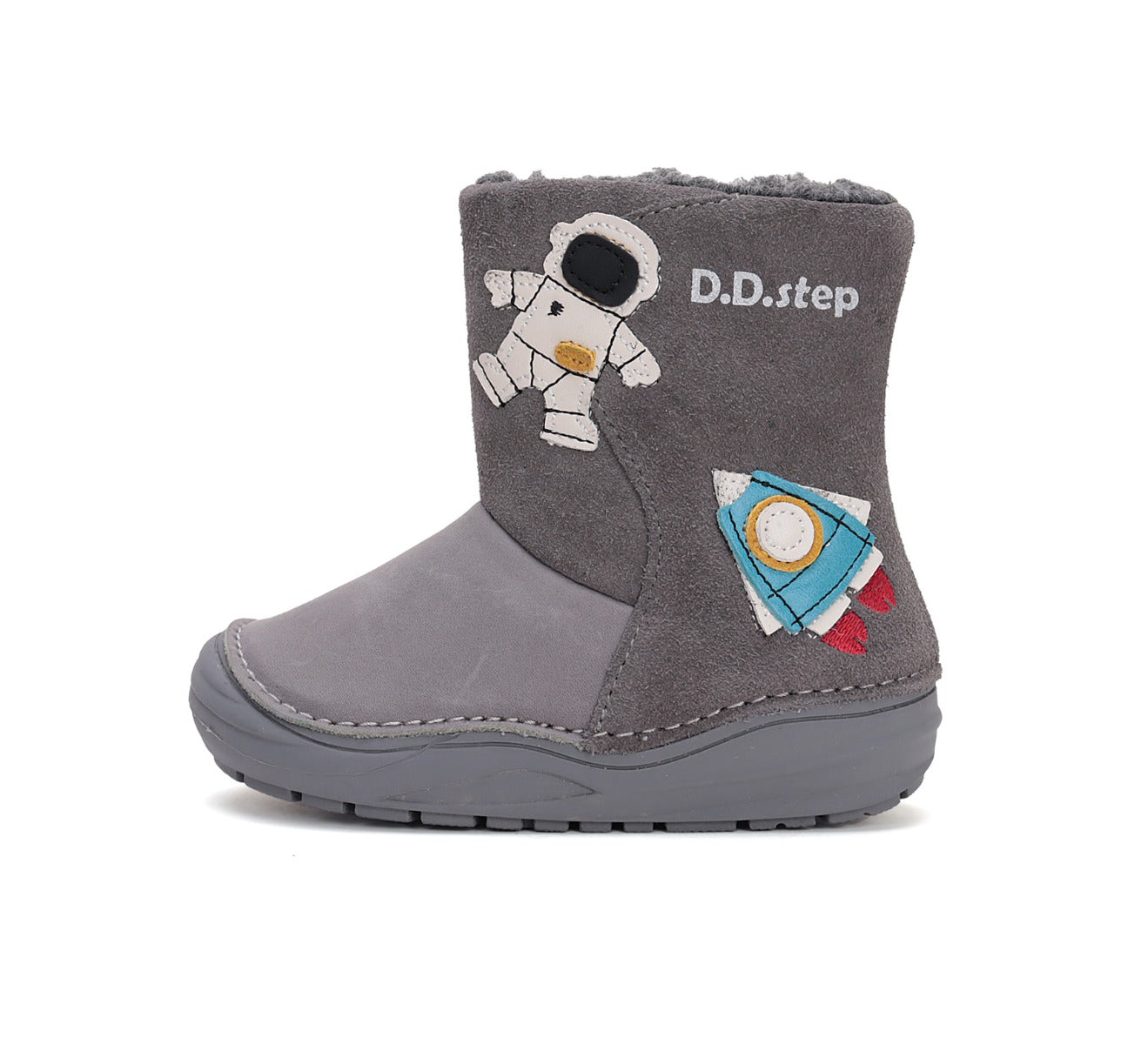 D.D.Step cizme baieti imblanite 20-25 Dark Grey cu cosmonaut Imagine secundară a produsului