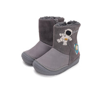 D.D.Step cizme baieti imblanite 20-25 Dark Grey cu cosmonaut