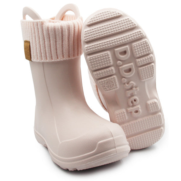 D.D.Step cizme de cauciuc fete cu captuseala detasabila 22-33 Cream