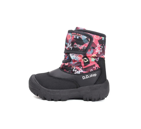 D.D.Step cizme fete Aqua-Tex captusite 22-27 Black