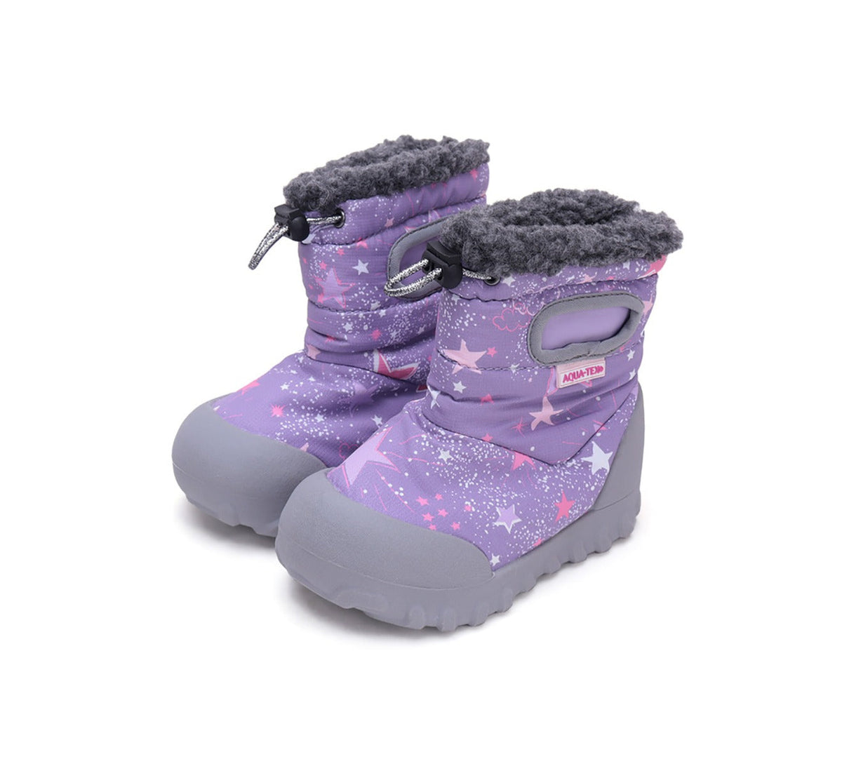 D.D.Step cizme fete Aqua-Tex imblanite 28-33 Mauve cu stele Imagine principală a produsului