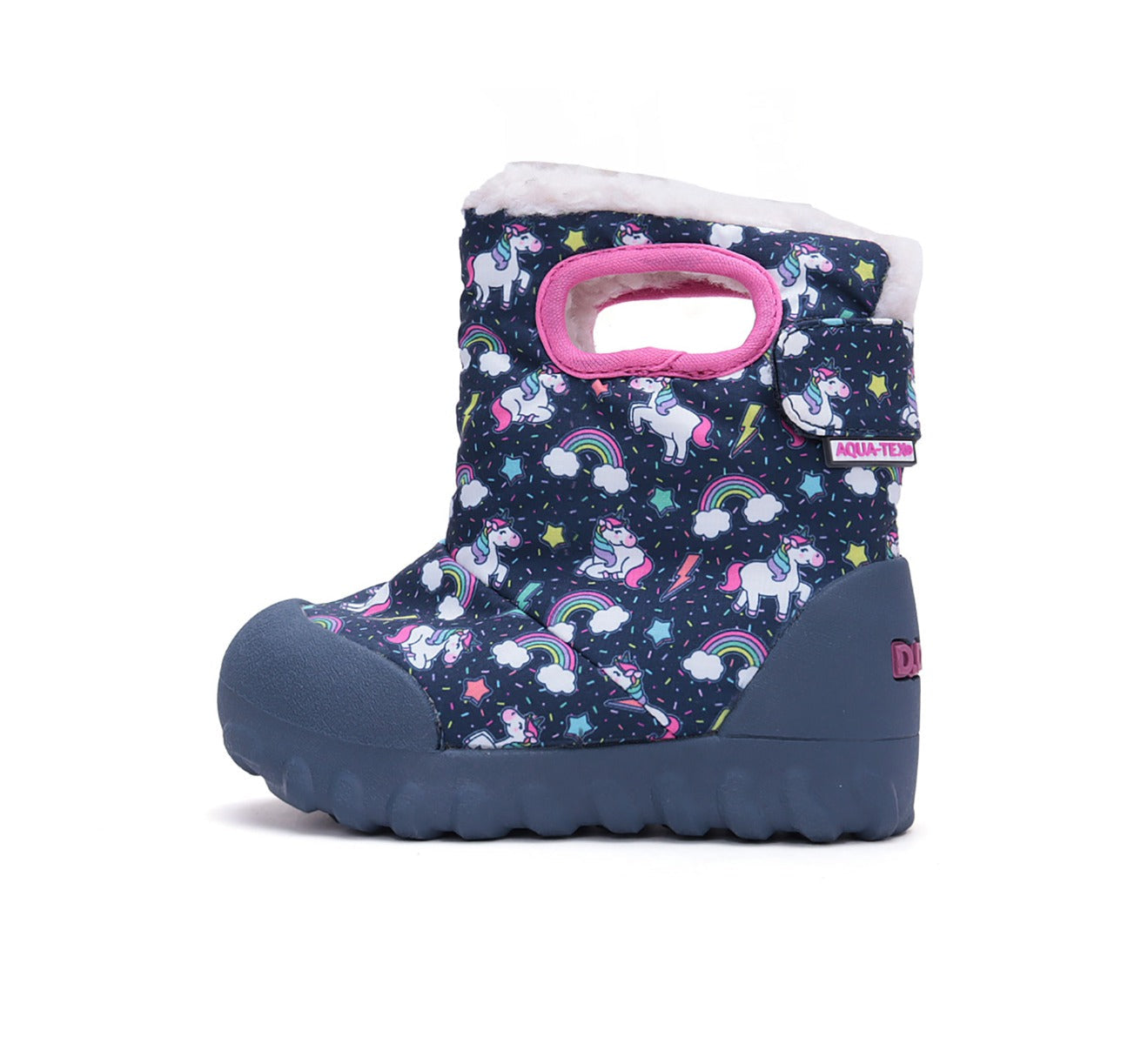 D.D.Step cizme fete Aqua-Tex imblanite 28-33 Royal Blue cu unicorn Imagine secundară a produsului