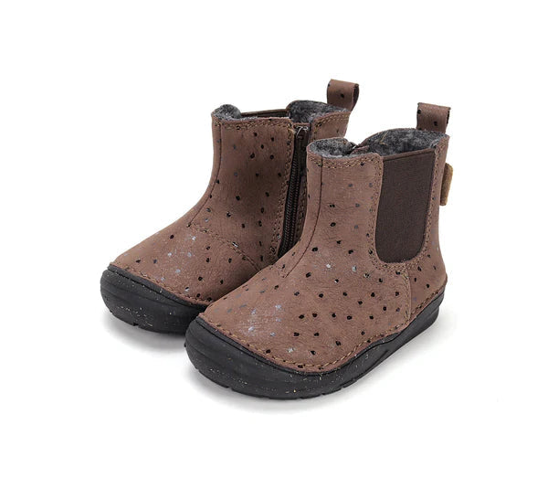 D.D.Step cizme fete imblanite 26-31 Chocolate cu buline