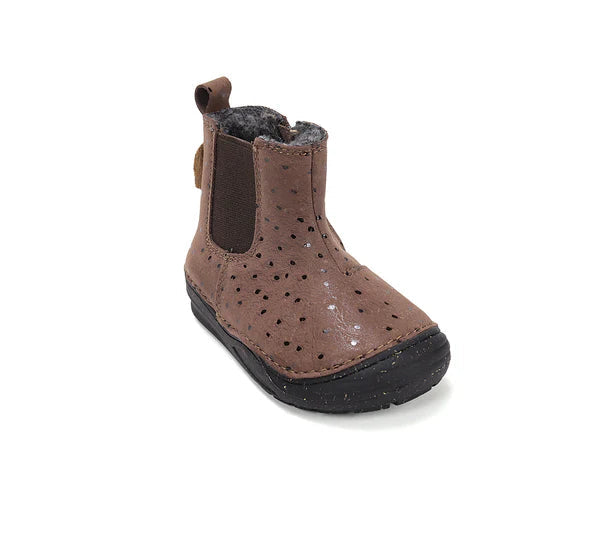 D.D.Step cizme fete imblanite 20-25 Chocolate cu buline
